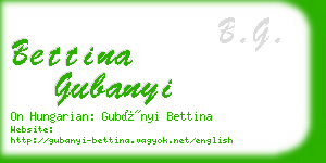 bettina gubanyi business card